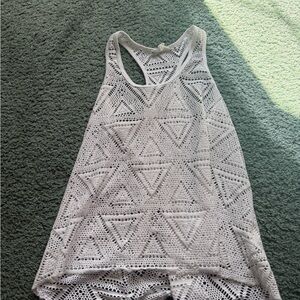 Aeropostale White Crochet Swim Coverup